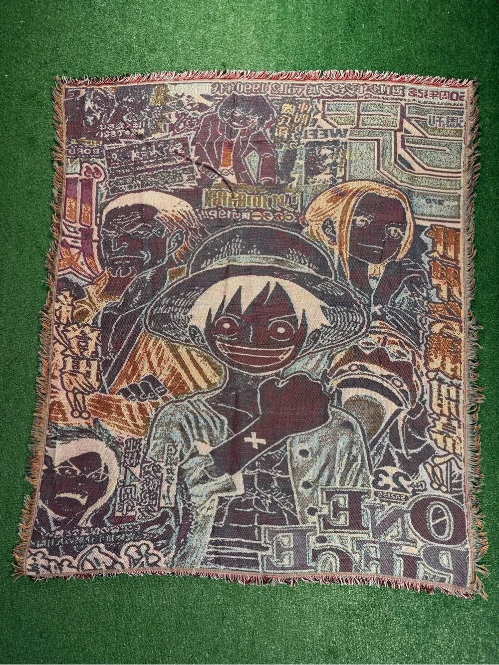 One Piece Luffy Alabasta Woven Tapestry Blanket
